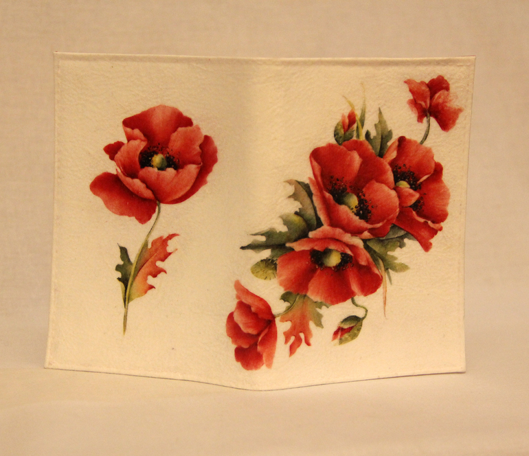 Обложки на паспорт "Дракон" и "Маки"