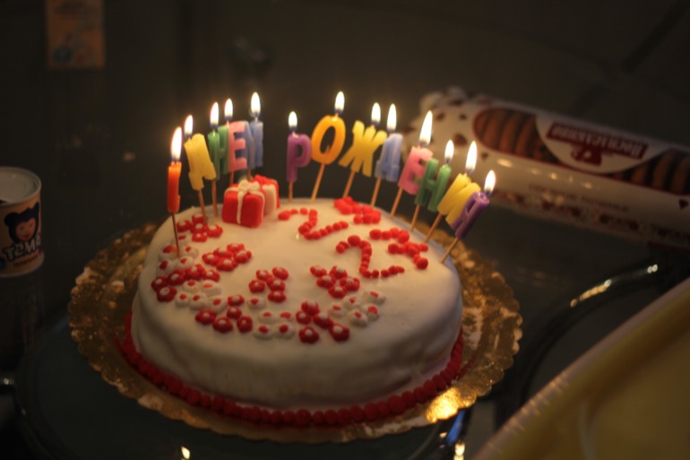 Мой первый тортик с мастикой))