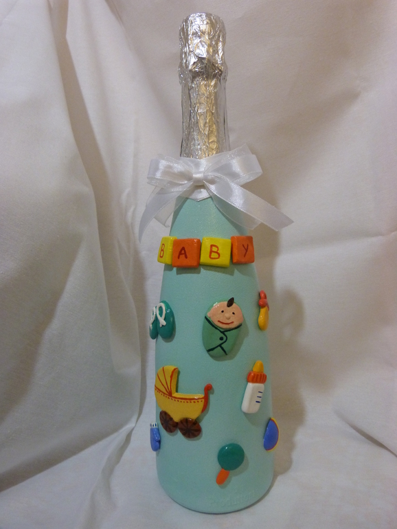 Шампанское в честь рождения малыша