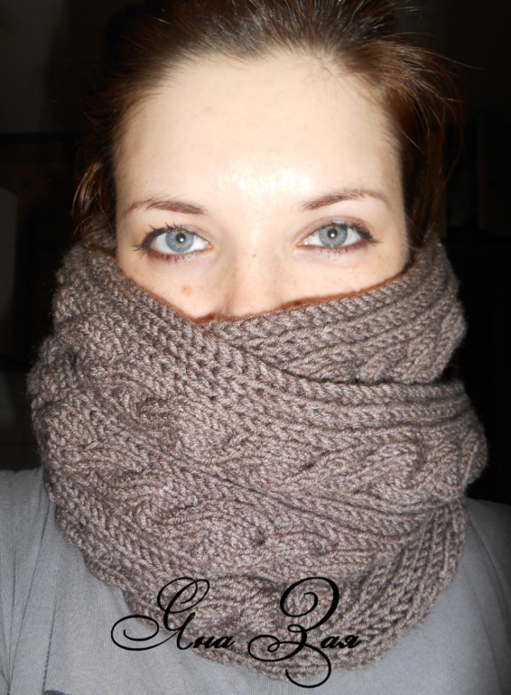 Комплект снуд+митенки! (много фото)