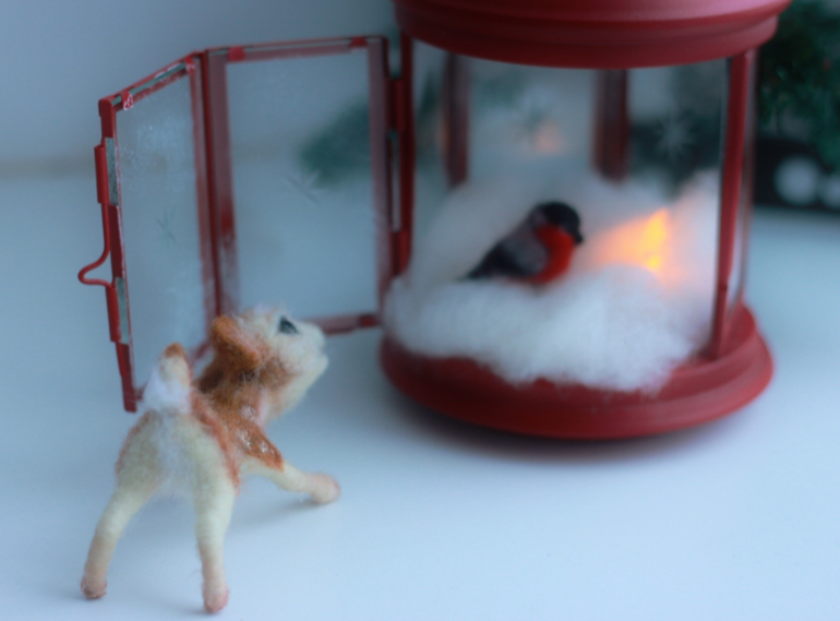 Фонарик со снегирем