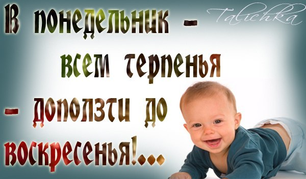 Понедельник - день тяжелый!