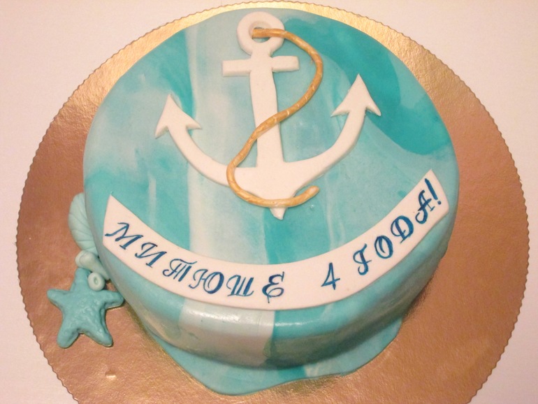 Торт с якорем