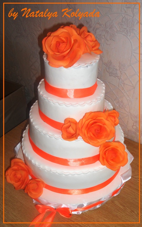 Оранжевый свадебный