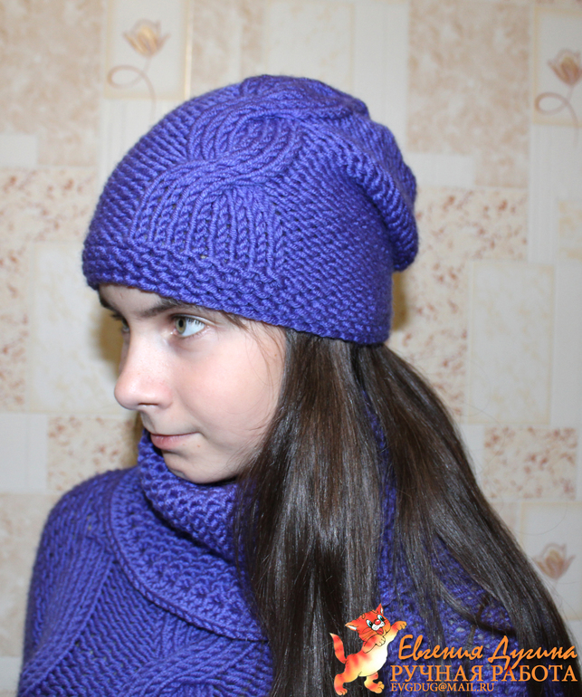 Комплект - шапочка и снуд