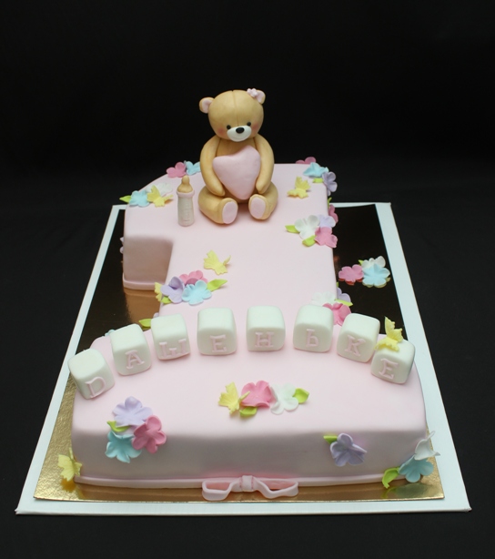 Торт-единичка с мишкой