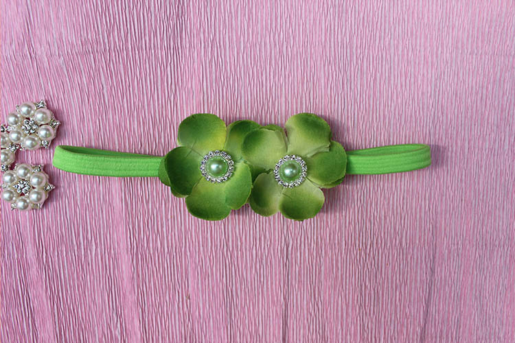 Повязки с цветами и стразами swarowski ручной работы