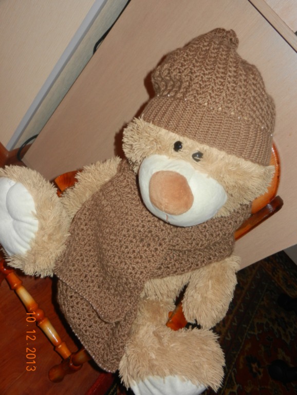 Шапочка чулок и шарфик