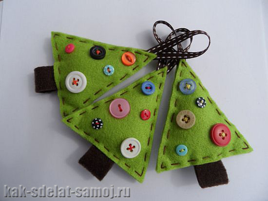 Подборка для вдохновения елочных игрушек и интересных деталей к Новому году из ФЕТРА