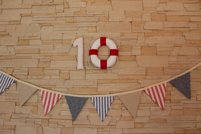 10-ти летие в морском стиле.