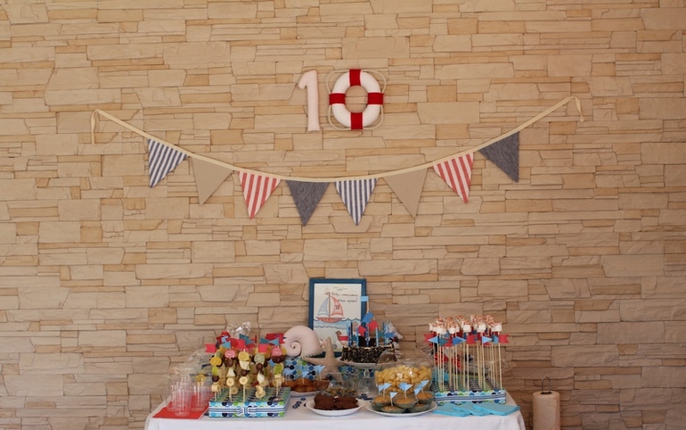 10-ти летие в морском стиле.