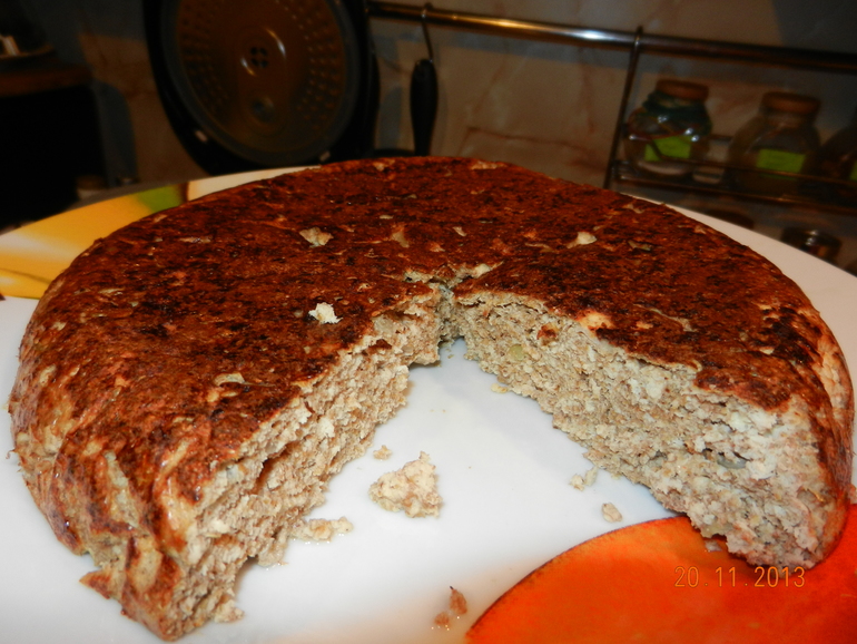 Пирог из готовой курицы по Дюкану.