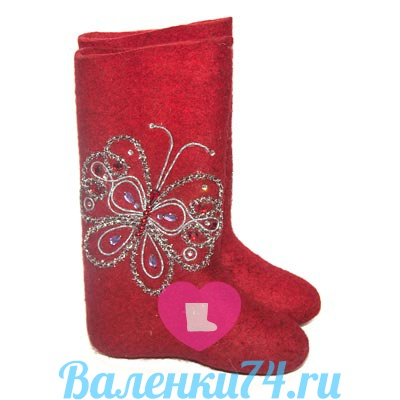 Теплые валенки-самокатки, ручная работа