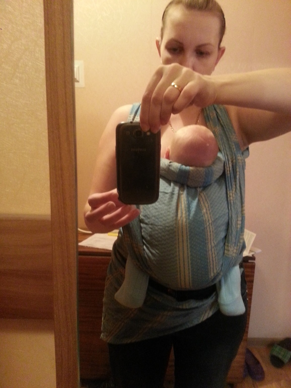 Слинг-шарф первая намотка .