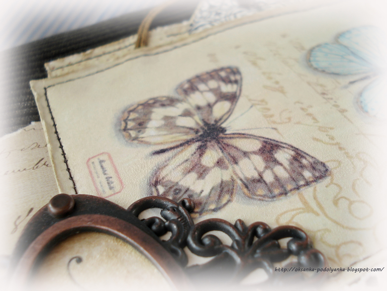 Винтажные блокноты с бабочками