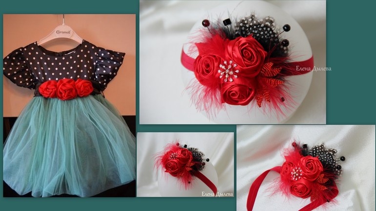 Вот еще такие повязки к платьям на творились...