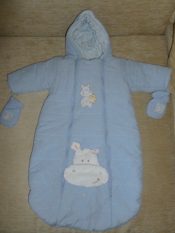 Комбенизон-конверт зима для мальчика с 3х мес. б/у