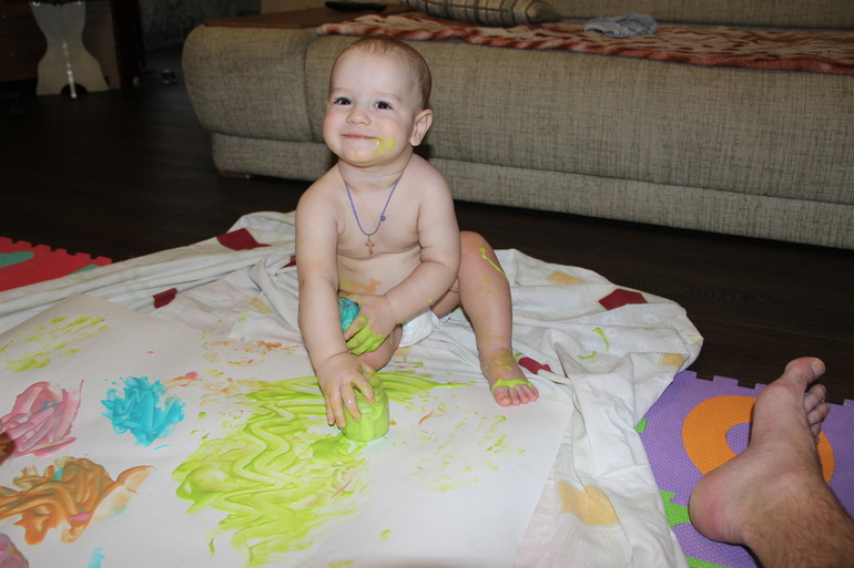 Первый опыт художника)))