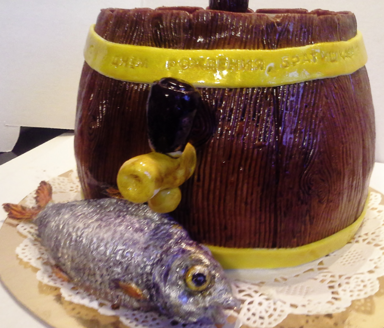 Бочка пива с воблой