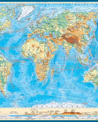 Подробная карта географическая карта мира