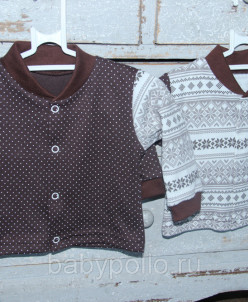 Кофточка на кнопках(комплект из двух кофточек)