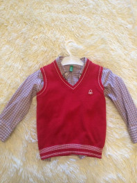 Рубашка и жилетка BENETTON