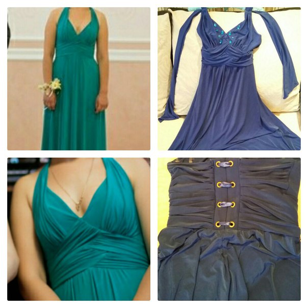 Новое синее платье в пол