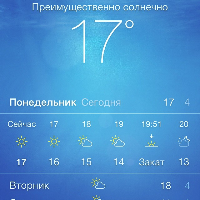 Сегодня хороший день,не считая ночи