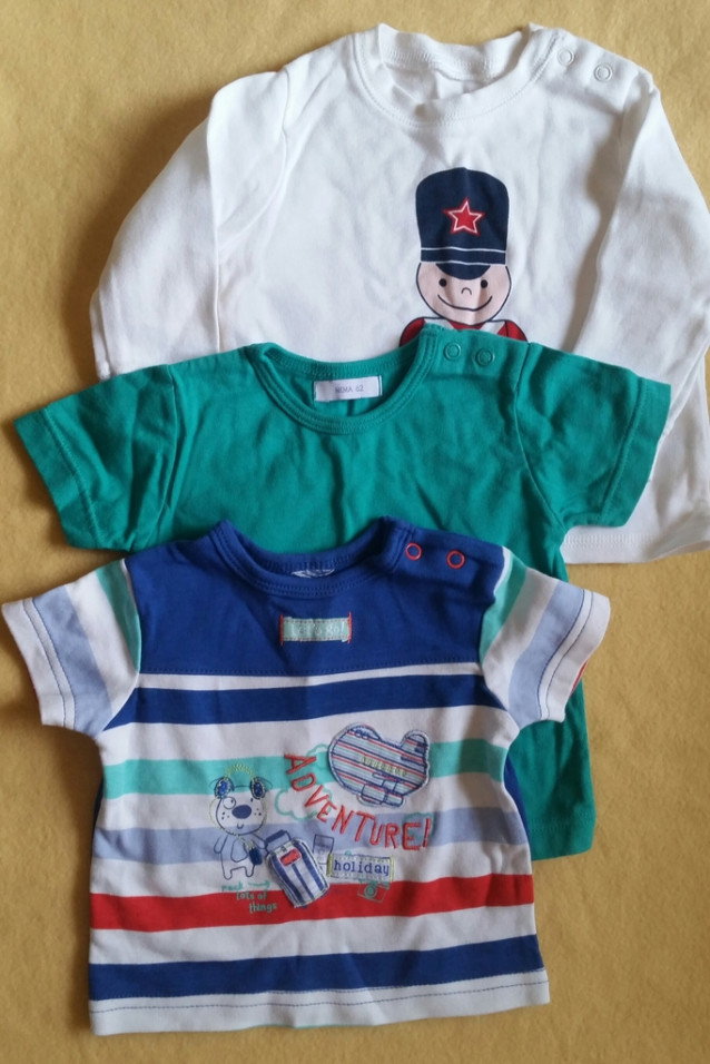 Комплект футболок 3 шт, размер 62-68