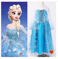 Платье Эльзы с короной на 4-6 лет