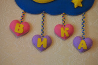 Панно именное в детскую. Ручная работа