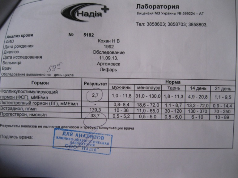 Мои анализы