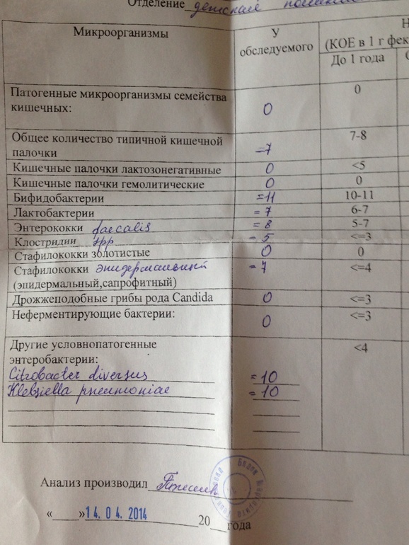 Анализ на дисбактериоз