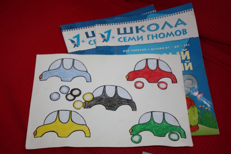 Воспринимаем цвет, формы, ищем "такой же". позже изучаем цвета.