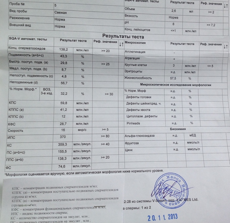 Результаты СГ