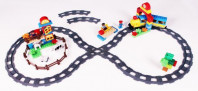 Супер аналог LEGO DUPLO - железная дорога С ФЕРМОЙ