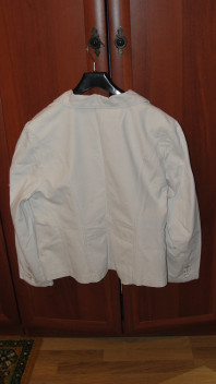 Пиджак бело-серый летний р.50-54