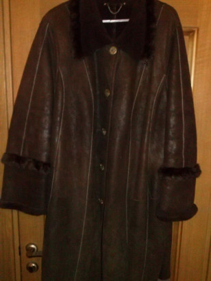 Дубленка на полную женщину