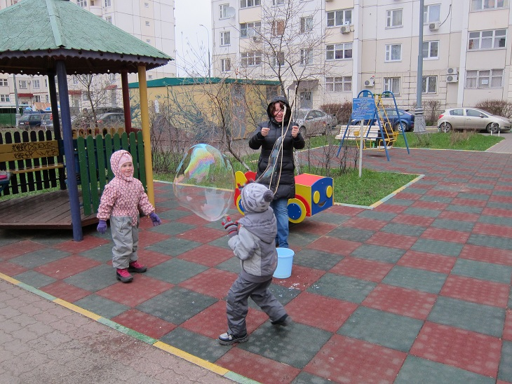 Шоу мыльных пузырей