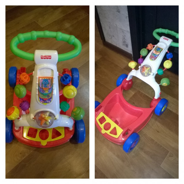 ходунки каталка Fisher price 2 в 1