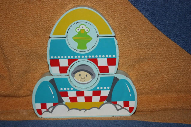 Деревянный пазл ракета ELC