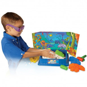 Живой песок. Набор с динозаврами, 3D очки