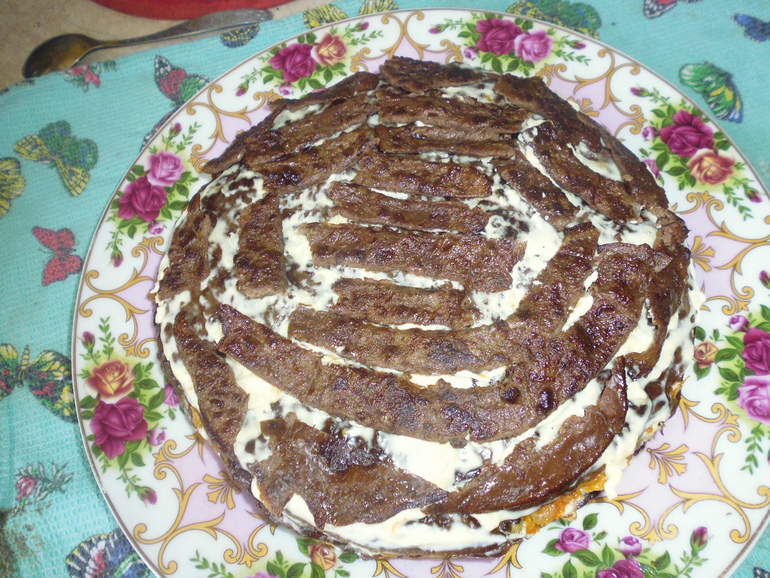 Печеночный тортик.