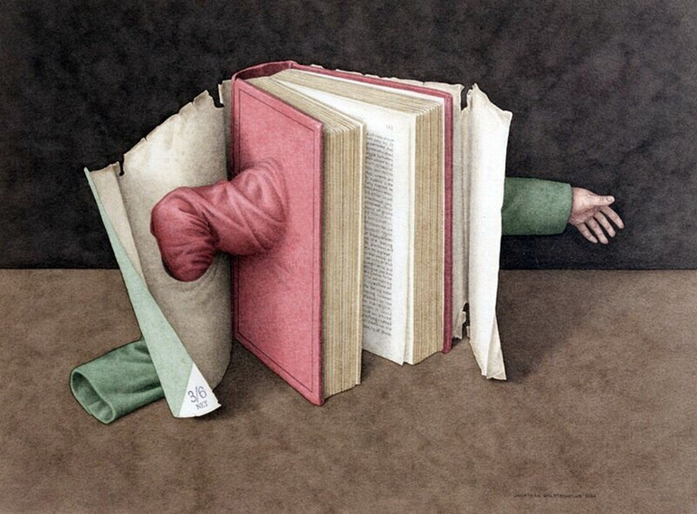 Книга в главной роли.