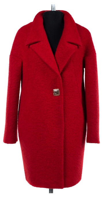 01-6359 Пальто женское демисезонное Букле Красный