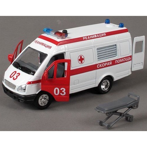 Игрушка металлическая машина "Газель Реанимация", 1:43, свет