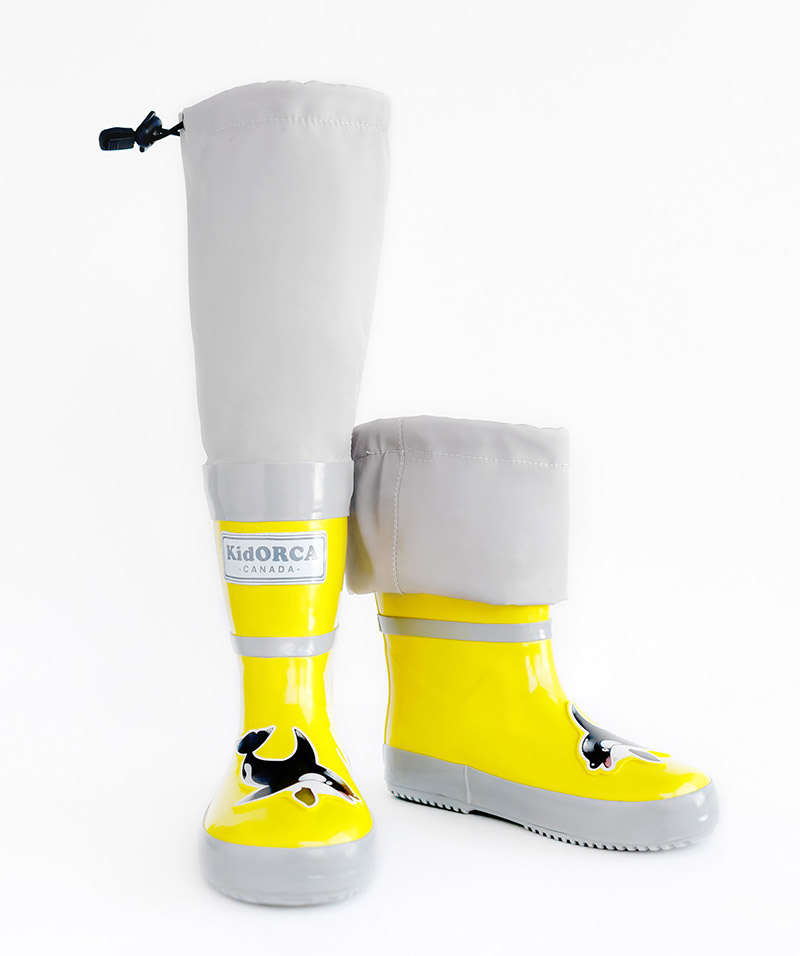 Утепленные Детские Резиновые Сапоги KidORCA (Канада) ЖЕЛТЫЕ