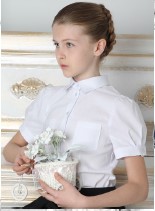 Блузкa  Эмма с коротким рукавом и манжетом