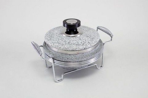 5766-S STAHLBERG Круглый мармит с контейнером из мрамора16х8
