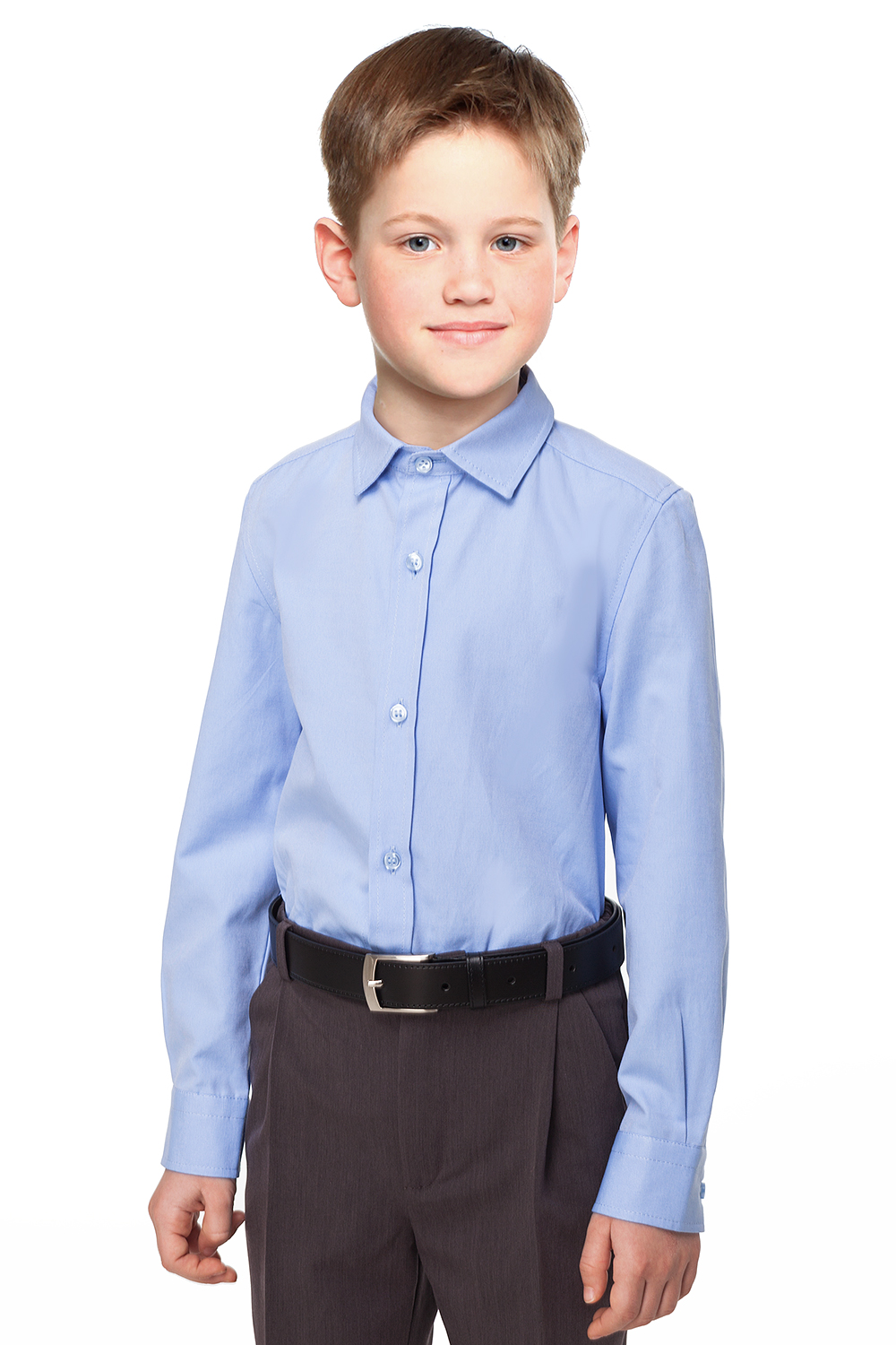 Голубая рубашка для мальчика подростка